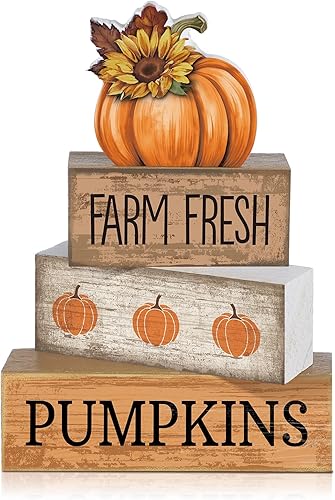 Miniatura 10 de 4 piezas de decoración de mesa de Navidad de madera de Papá Noel, decoración de bandeja escalonada de Navidad, letrero decorativo de bloques de Papá