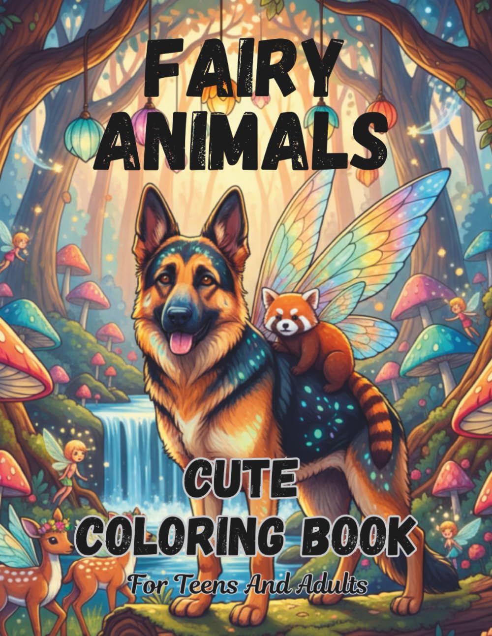 Fairy Animals Cute Coloring Book For Teens And Adults: Lots Of Fun Pages With Unique Animal Fairies For Everyone (Animal Coloring Book: Fun Animals Every Unique Page)