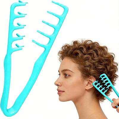 STRUKTURPASTE Lockenkamm Textur Kamm,Haarzange Texturkamm Texture Comb Styling Kamm Roots Volume Tool für Die Haarwurzeln Mit Ponyansatz Pflegen,Lifting Haarwurzeln Haarbürste für Männer und Frauen
