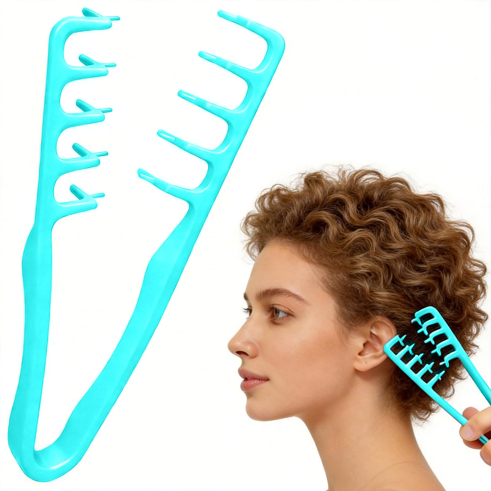 STRUKTURPASTE Lockenkamm Textur Kamm,Haarzange Texturkamm Texture Comb Styling Kamm Roots Volume Tool für Die Haarwurzeln Mit Ponyansatz Pflegen,Lifting Haarwurzeln Haarbürste für Männer und Frauen