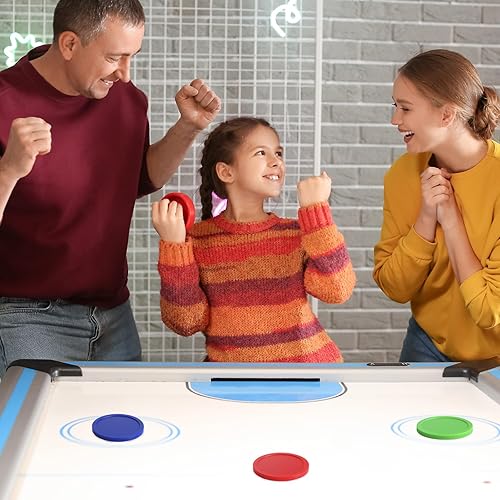 Miniatura 21 de Coopay 3 1/4 Inches Air Hockey Pucks 6 Pack Full Size Heavy Replacement Pucks for Game Tables Equipment Accessories Negro