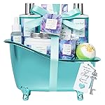 Bath and Body Basket Set Luxury EUCALYPTUS & Mint Spa Gift Basket for Women, Unique Bath Gift Baskets Gifts, Home Spa Kit Christmas Gifts for Women, birthday gift baskets for Dad Mother\'s Day