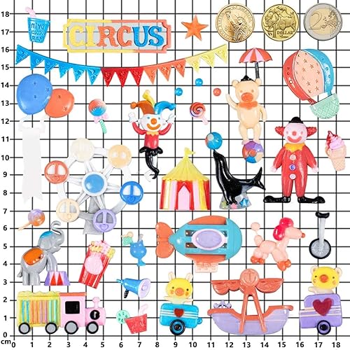 Miniatura 3 de Moldes de silicona para fondant de carnaval de circo, parque de atracciones para baby shower, decoración de pasteles de cumpleaños, decoración de