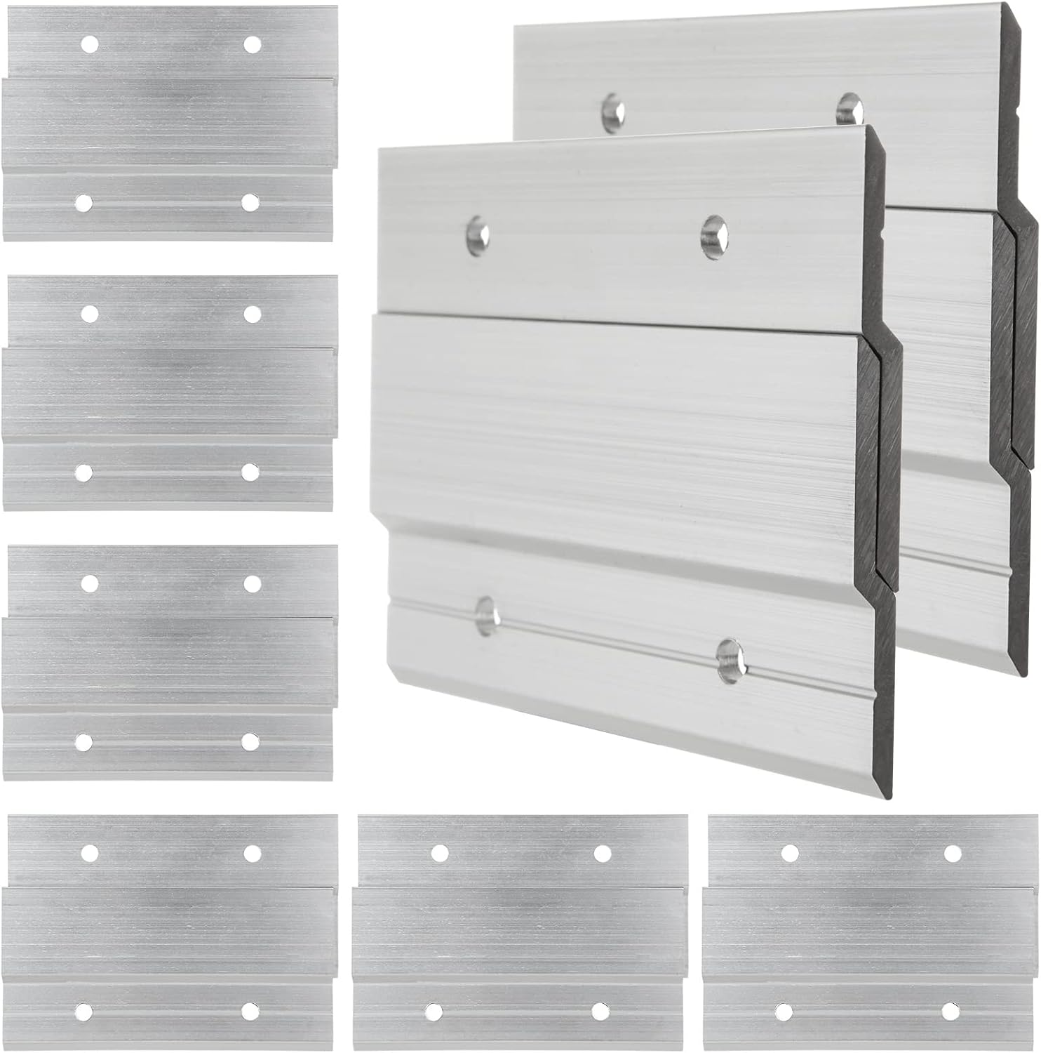 16PCS 4 Inch Interlocking French Cleat Hanger, Aluminum Headboard Wall Mounting Brackets Hardware Kit Heavy Duty Picture Hanger for Hanging Picture Ledges Mirrors