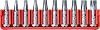 PB Swiss Tools Torx Bit Block PB C6.705 CN | 100% Swiss Made | 10-Piece Bit Set with C6 14 PrecisionBits, Sized T10-T40