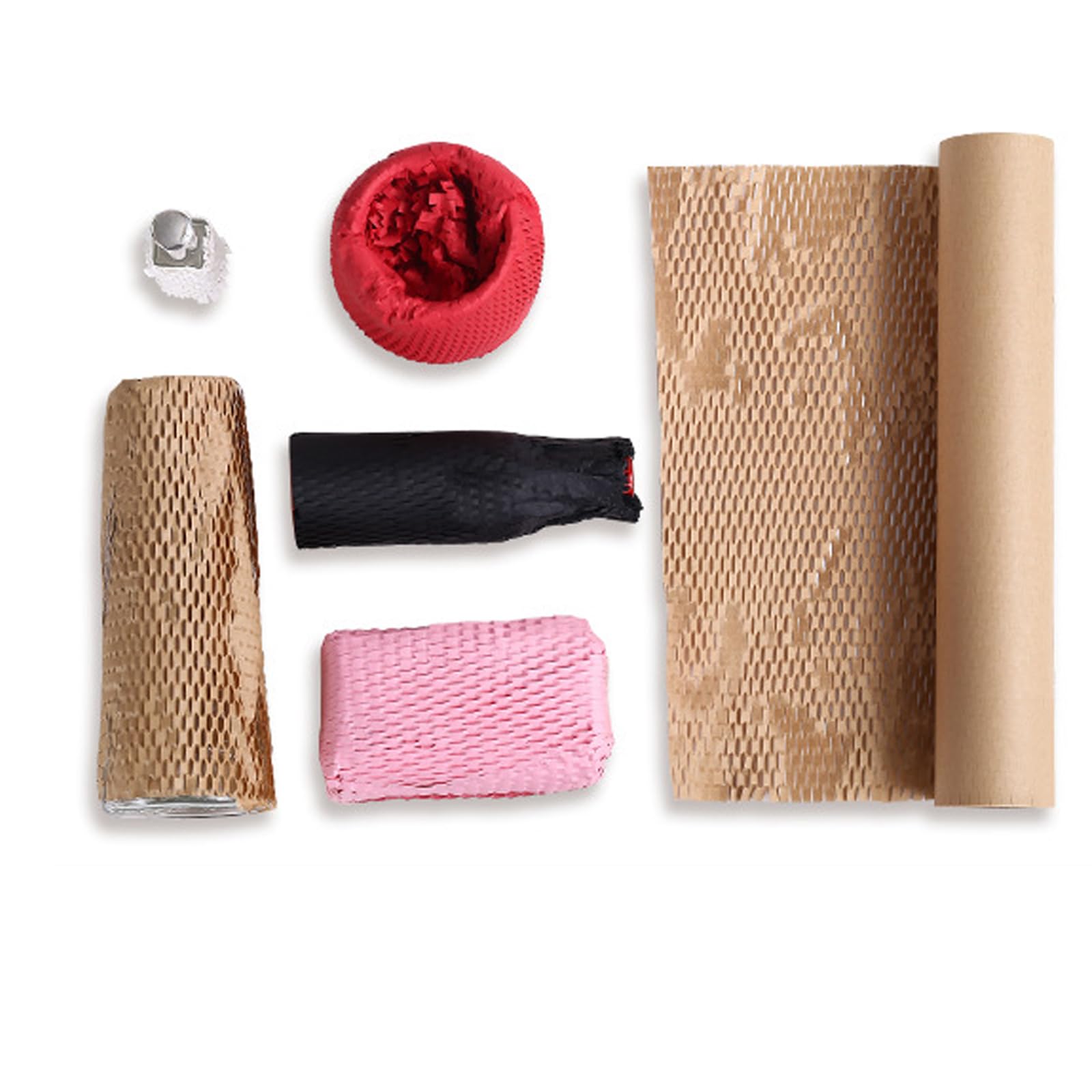Rollo De Papel De Embalaje De Nido De Abeja, Papel De Embalaje De Nido De Abeja Sostenible, Ancho 50 Cm, Rollo De Papel De Burbujas Marrón, Papel De Burbujas Para Mudanzas Y Embalaje De Objetos