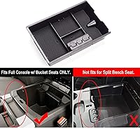 Vista 2 de Jaronx Organizador de consola central Dodge RAM, caja de almacenamiento para Dodge RAM 1500 (2009-2018) y 2500/3500 (2010-2018), bandeja