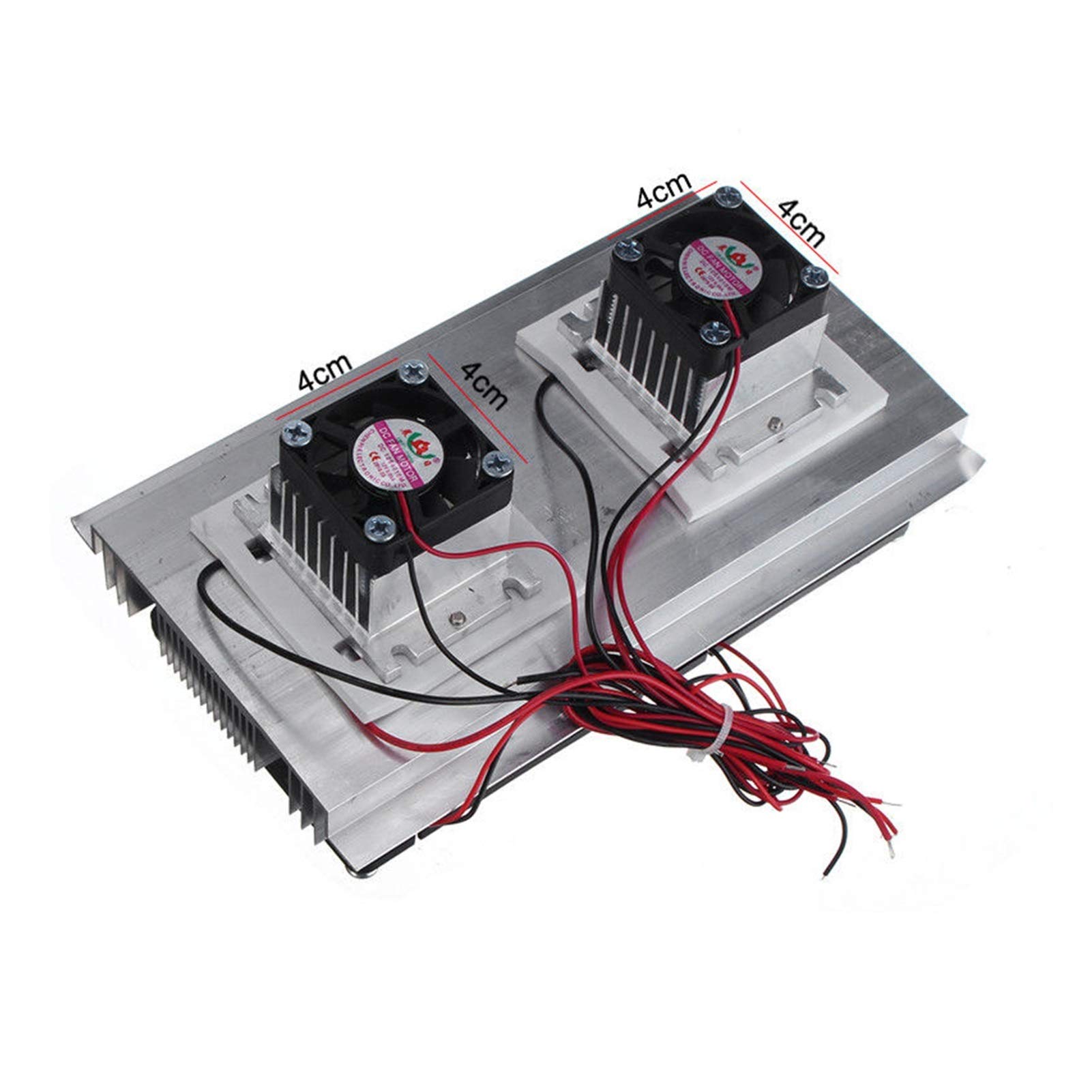 Xiaochen Bricolaje Asamblea del radiador Kit de Sistema de Refrigeración termoeléctrica 12V Doble Ventilador Enfriador
