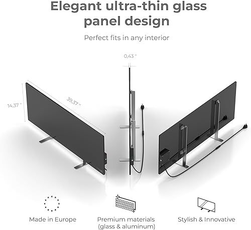 Miniatura 3 de AENO Calentador de panel infrarrojo inteligente con WiFi de 700 W, calentador eléctrico de ahorro de energía, montaje en pared o independiente,