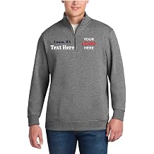 Custom 1/4-Zip Sweatshirt | Personalized Mens Fleece Pullover with Embroidered Logo | Heavyweight Cotton-Blend Quarter Zip for Corporate & Team Apparel
