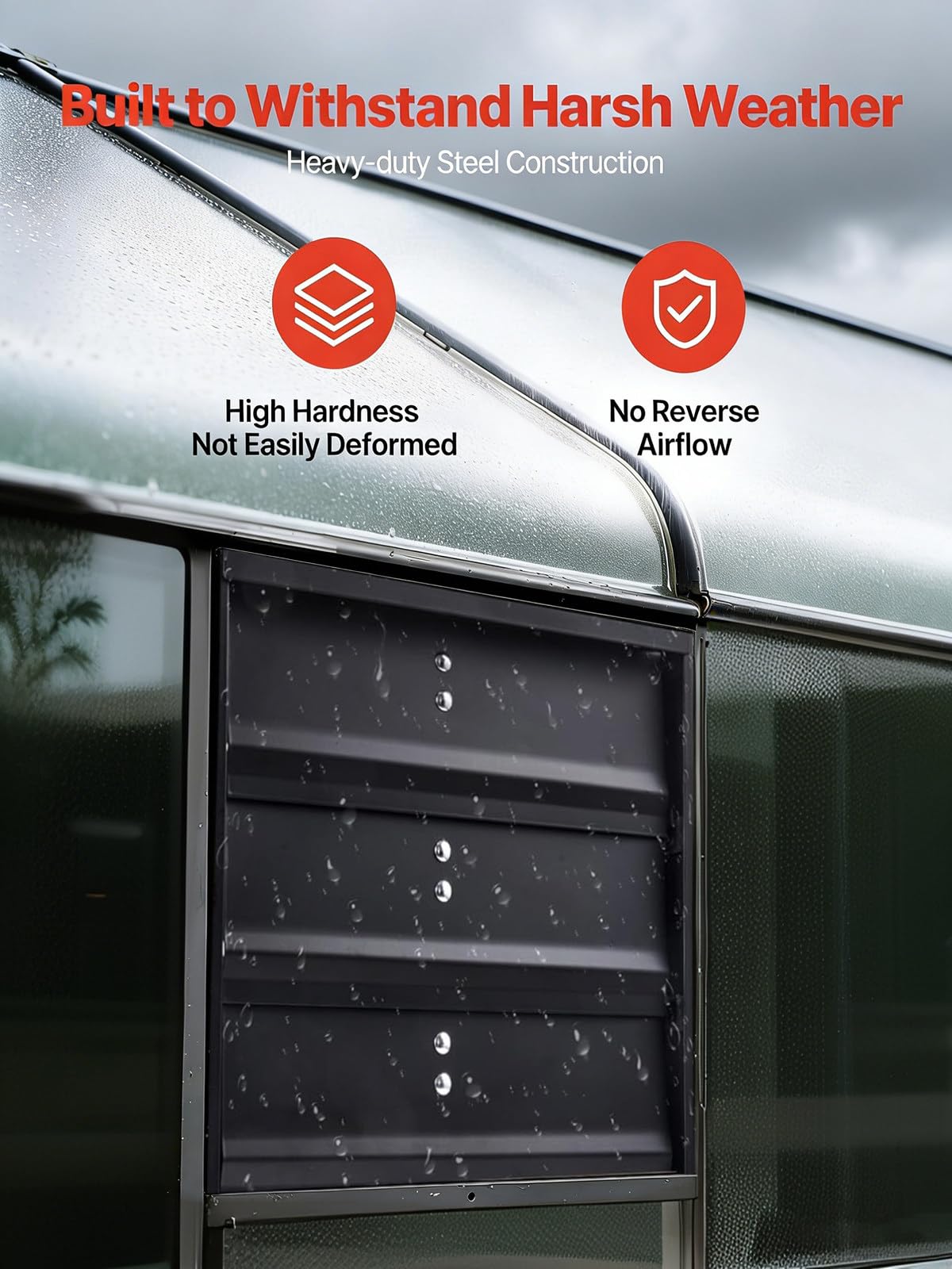 Extractor de pared de 618 ~ 3327 CFM, ventilador de ventilación de alta velocidad con termostato, obturador automático, refrigeración silenciosa para ático, sótano, cobertizo