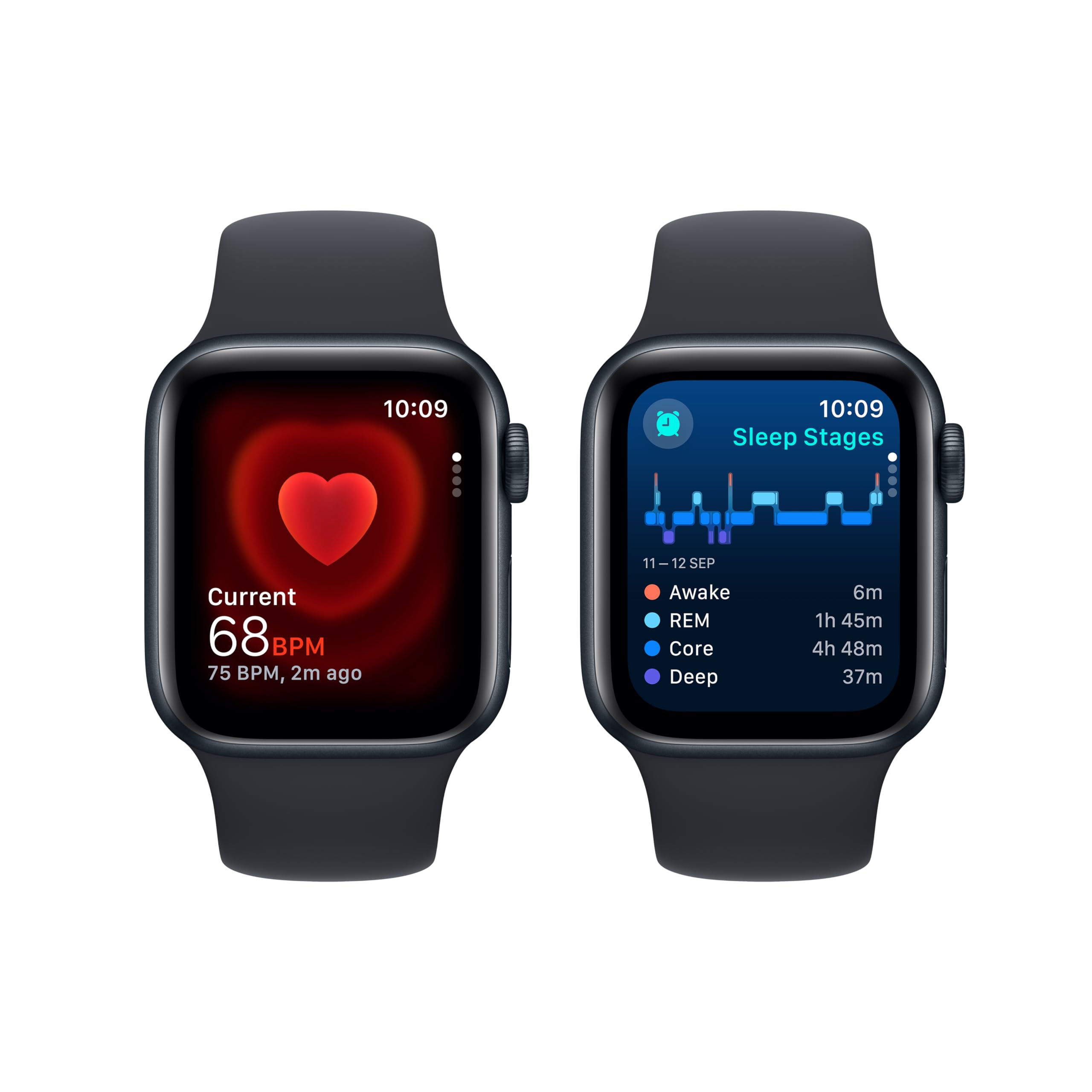 Apple Watch SE (2nd Gen, 2023) [GPS 40mm] Smartwatch with Midnight 