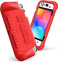 Vista 10 de Fintie Kids Case for Nintendo Switch OLED Model 2021 with Game Card Slots - [Kids Friendly] Ultralight Shockproof Protective Cover, Ergonomic Grip