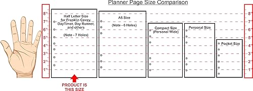 Miniatura 2 de Classic Size Blank Pages, Sized and Punched with 7 Holes for 7-Ring Notebooks Such as Franklin, etc. (5.5" x 8.5")