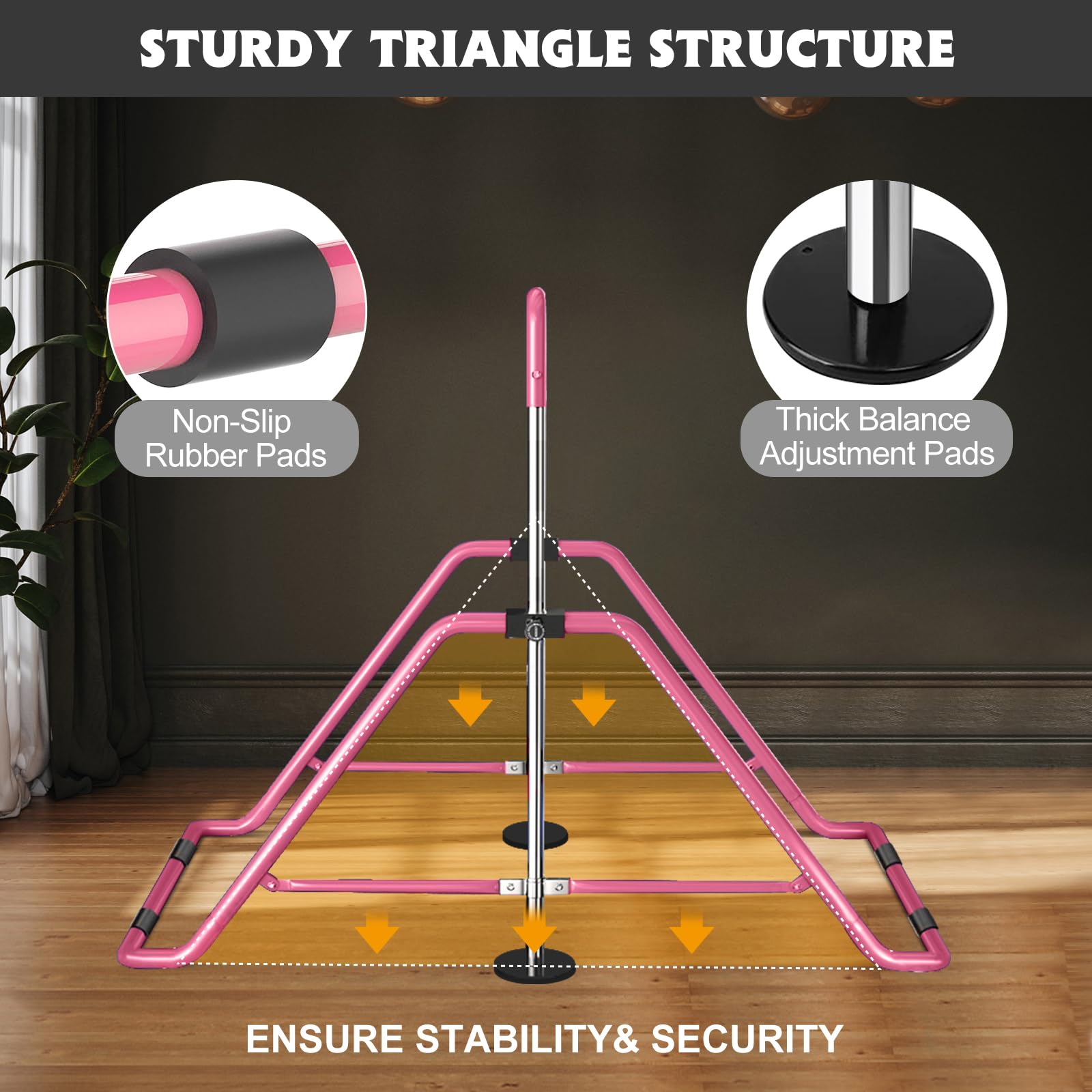 ABORON Expandable Gymnastics Bars, Adjustable Height Horizontal Bar for Kids, Foldable Training Bar for Home Training, Ideal for Kids, Juniors, Boys & Girls…