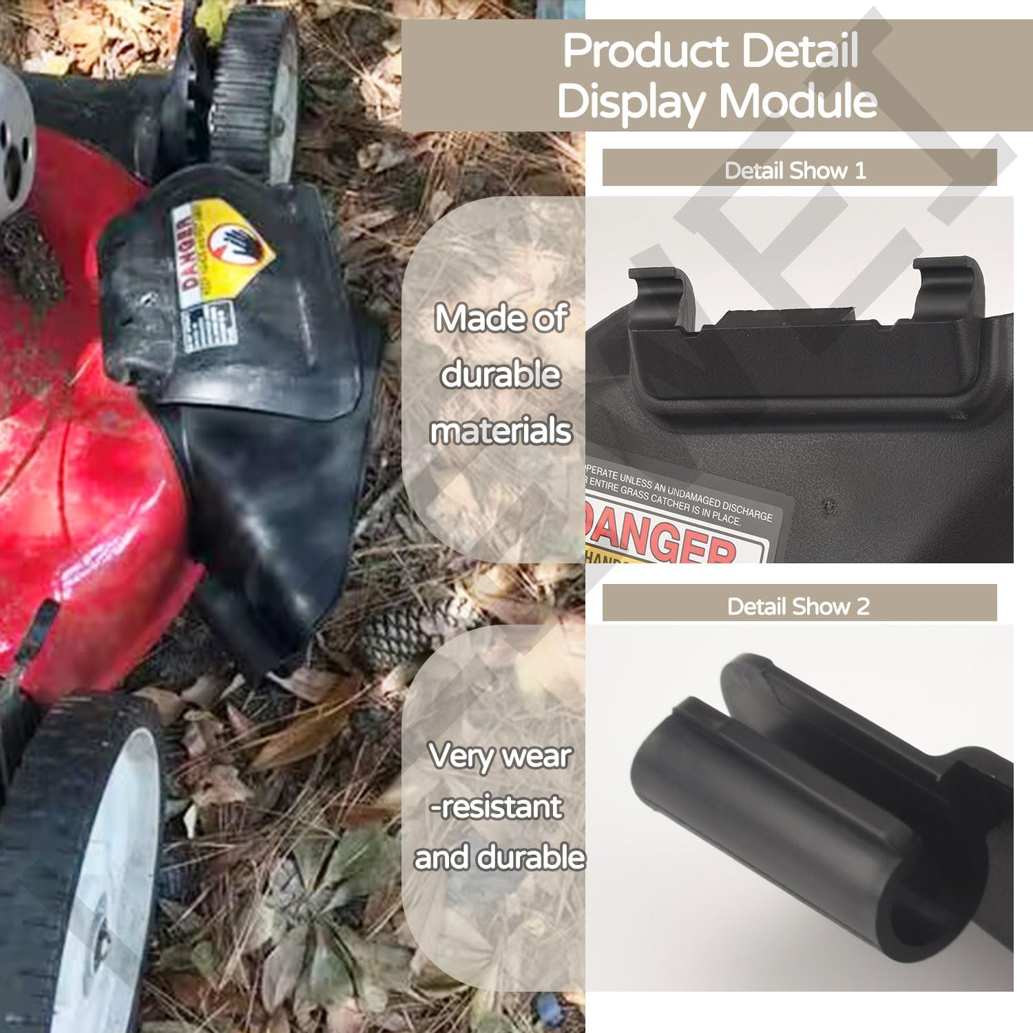 731-07131 987-02516A Side Discharge Chute and Hinged Mulching Plug Compatible with MTD Craftsman Lawn Mower. for TB110, TB130, TB200, TB230. Replace 731-7131 987-02516