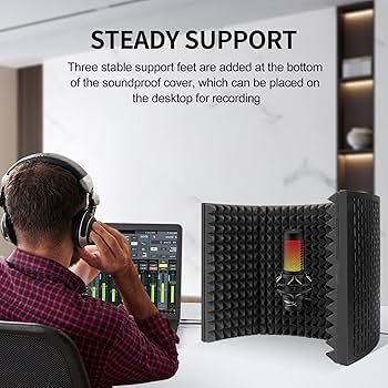 Aokeo Bouclier d'Isolation de Microphone Insonorisant de Filtre Aokeo Bouclier d'Isolation de Microphone Insonorisant de Filtre