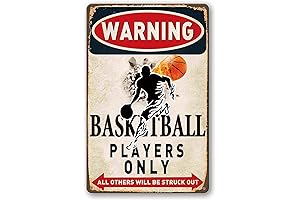 Warning Basketball Players Only Tin Signs: Unparalleled Wall Art for the Dedicated