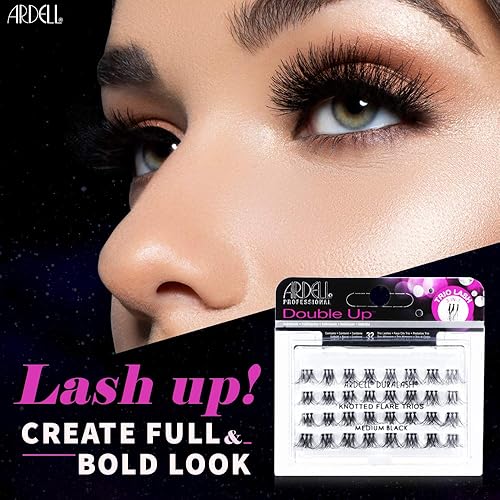 Miniatura 2 de Ardell Pestañas postizas doble trío individuos medio negro paquete de 4