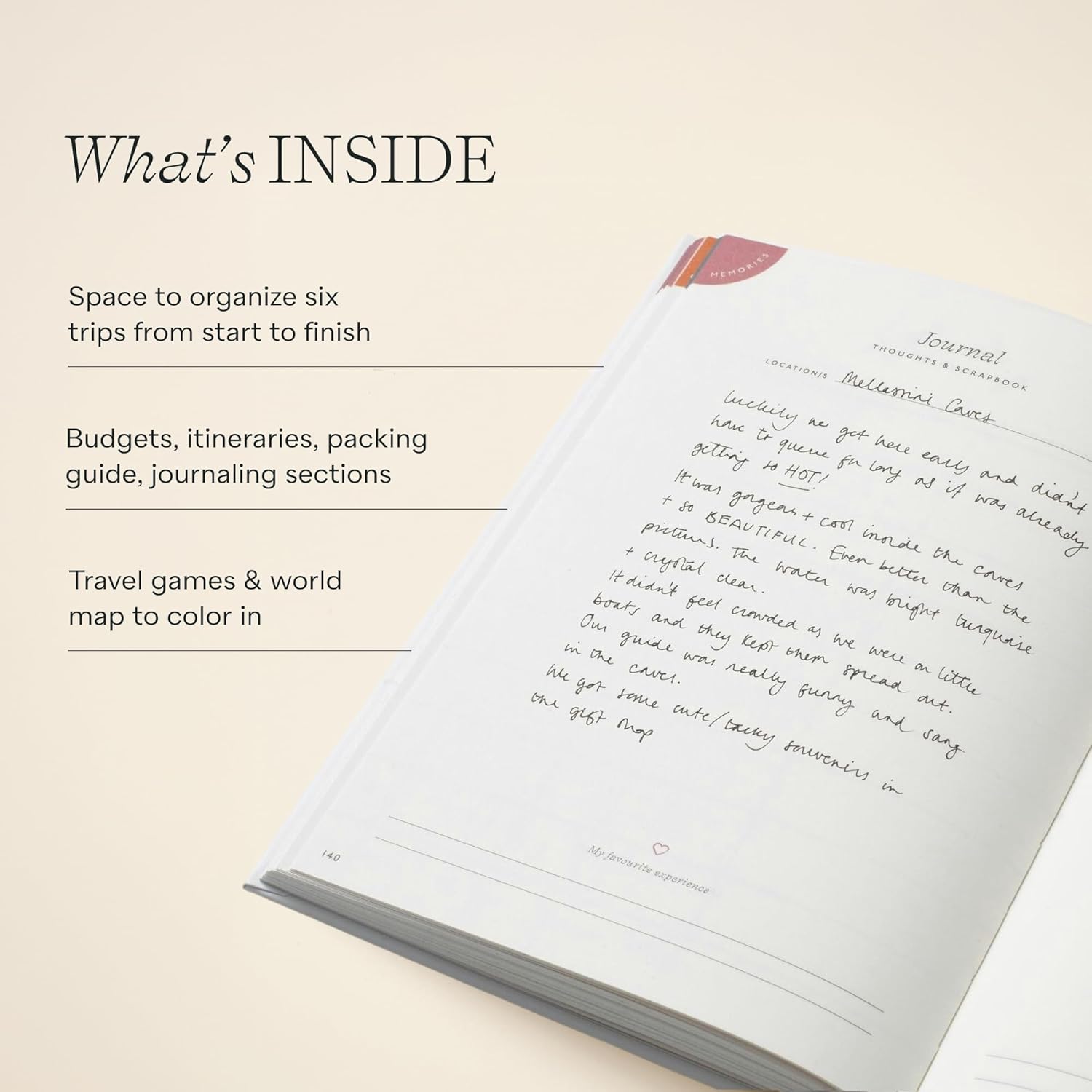 Papier Voyage Travel Journal - Hardcover | Blank Space For 6 Journeys | Packing Guide & List, Itinerary Planner, Journaling & Trip Highlight Space | Travel Games | Country List & Colur-In World Map