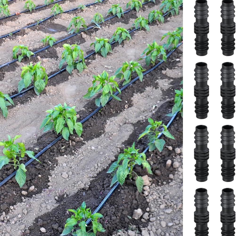 Suinga Enlace para Riego por Goteo 16mm | Pack 4000 Conector Recto para Tubería de Polietileno | Manguito de Union Negro para Manguera de Jardin| Accesorio Riego por Goteo