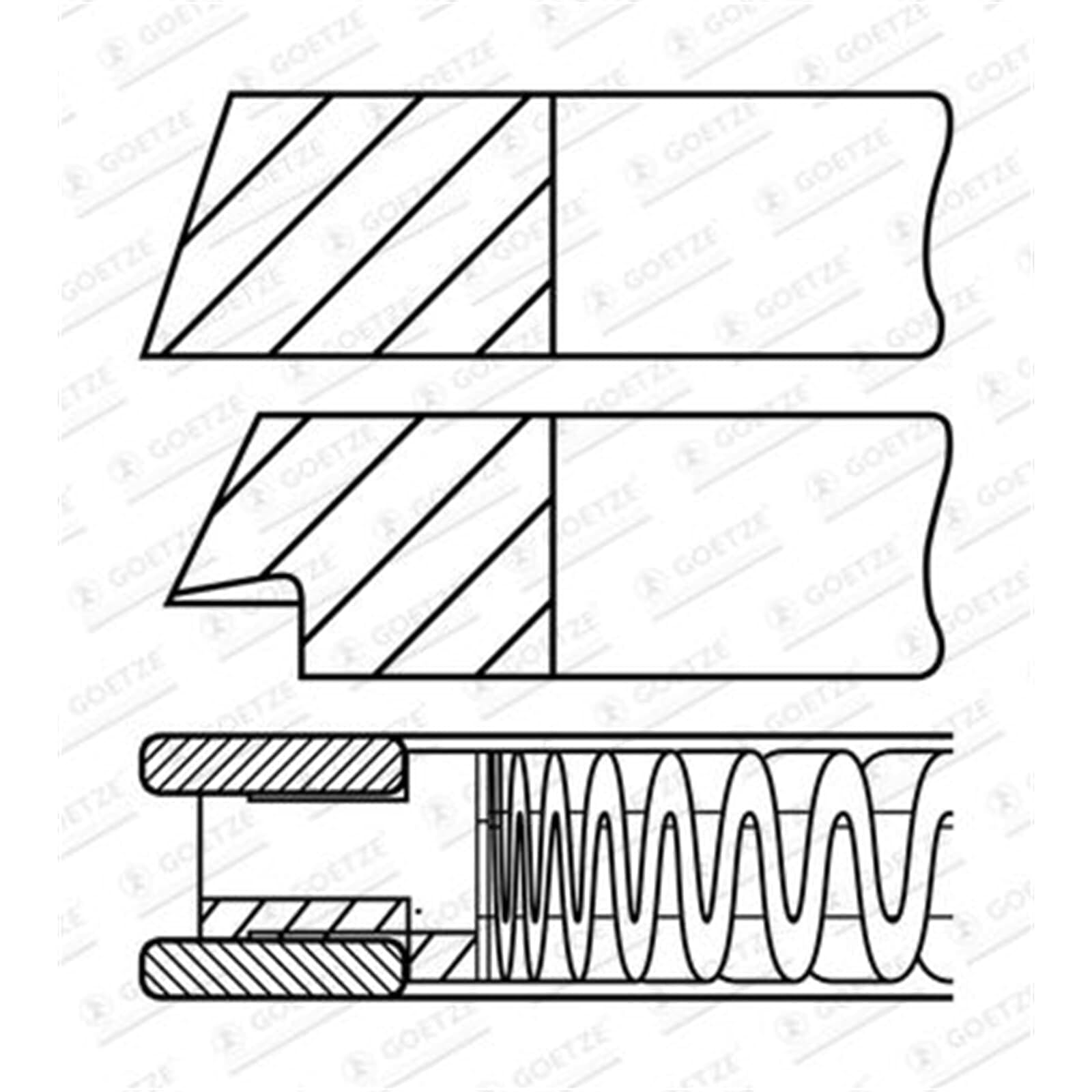 6x Goetze Kolbenringe 83mm
