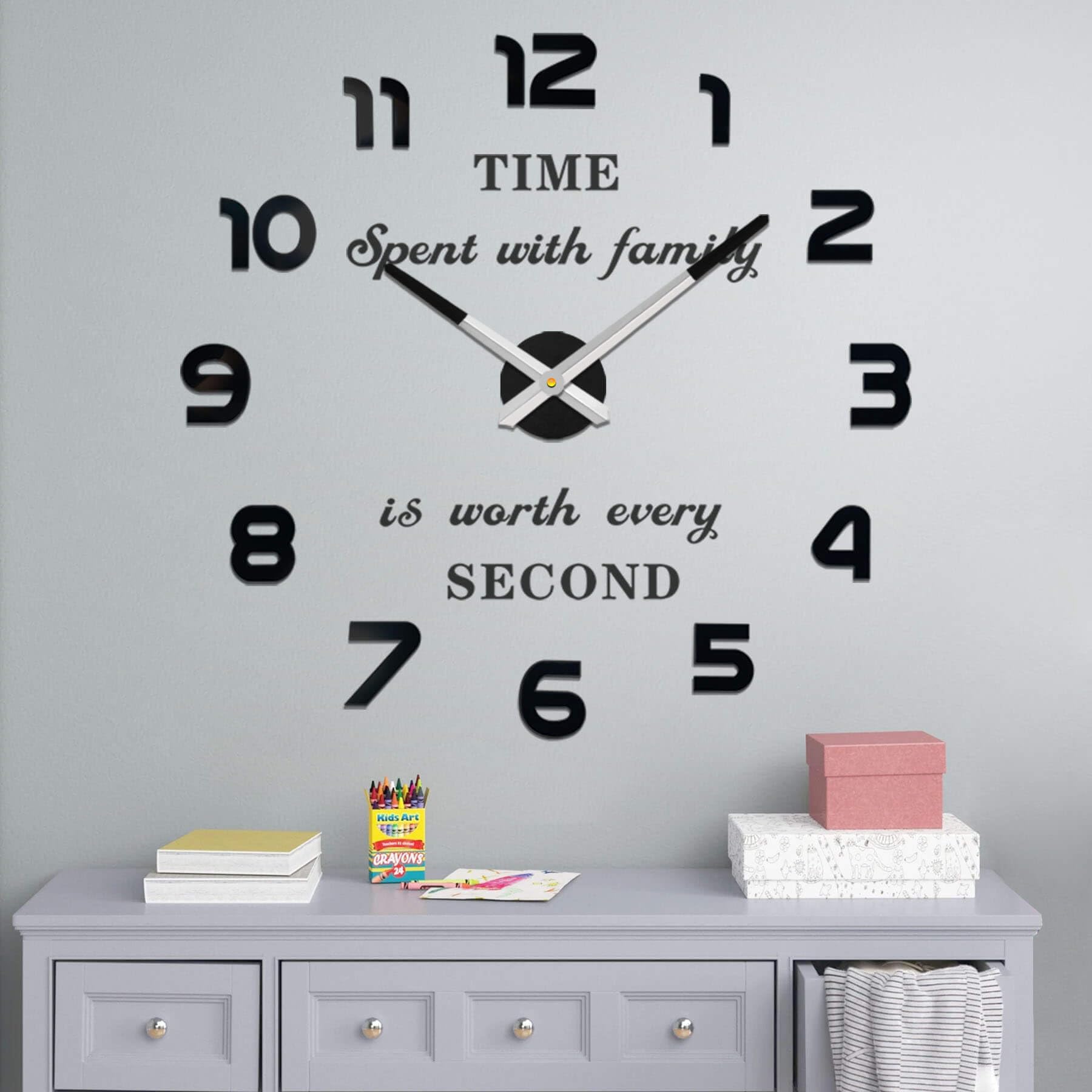 VANGOLD Big Wall Clock for Living Room