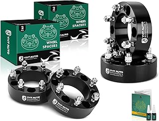 YHTAUTO 6x5.5 Wheel Spacers 2 inch Fits Infiniti, Nissan Models: Frontier, Pathfinder, Titan, Forged 6x139.7mm Tire Spacers 50mm with M12x1.25 Studs 108mm Hub Bore, Not Hubcentric, 4Pcs, Black