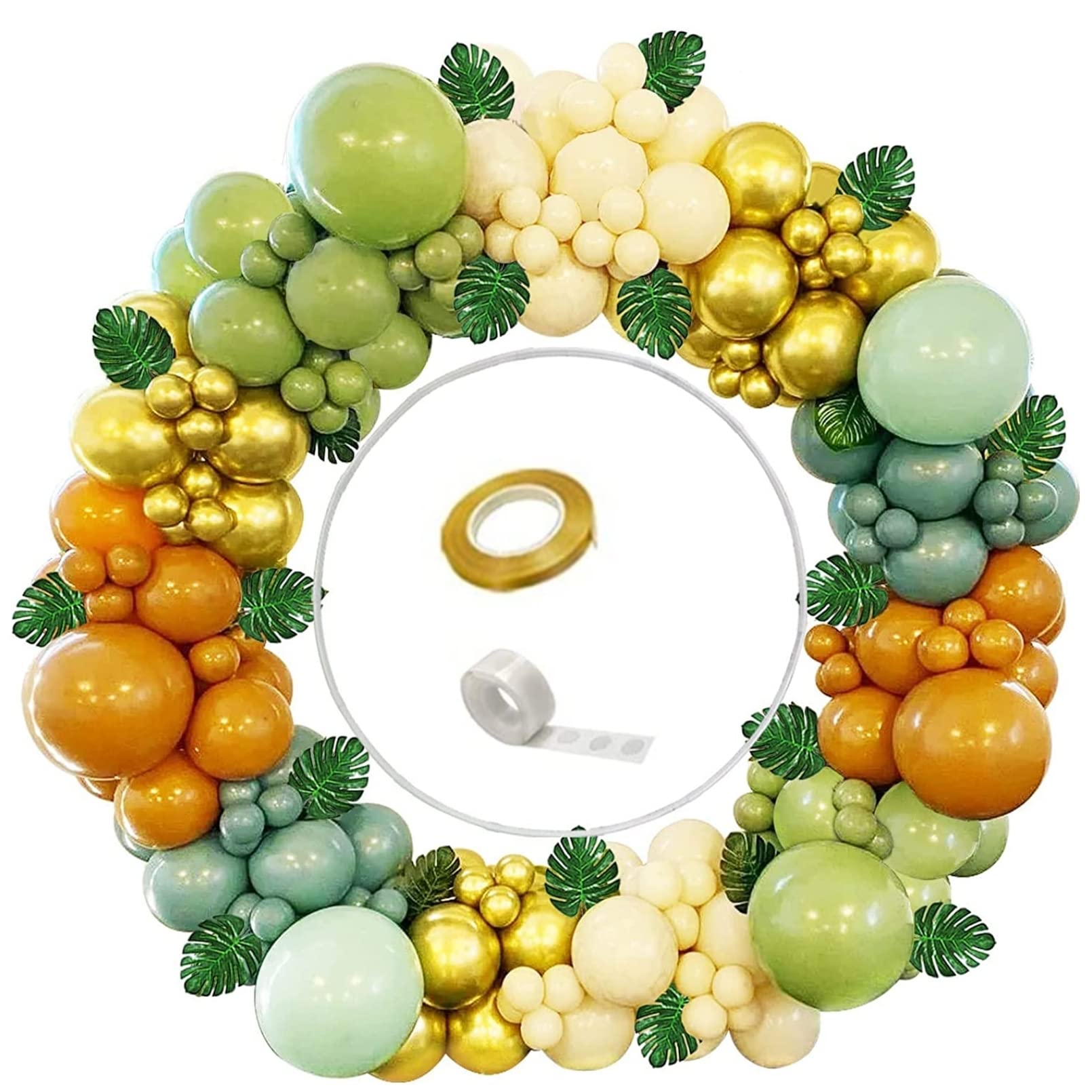 AM ANNA Large Circle Balloon Arch Frame Backdrop, Round Balloon Arch Frame Reusable PVC Circle Balloon Arch with Tools for Party, Birthday, Wedding,2-Minutes Quick and Easy Installation (1.5M)