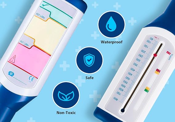 KNOXZY Peak Flow Meter for Adult to Monitor Lung Function - Expiratory Flow Meter to Monitor Respiratory Condition - Spirometry Lung Function Recovery Training Device - Standard Range for Adult