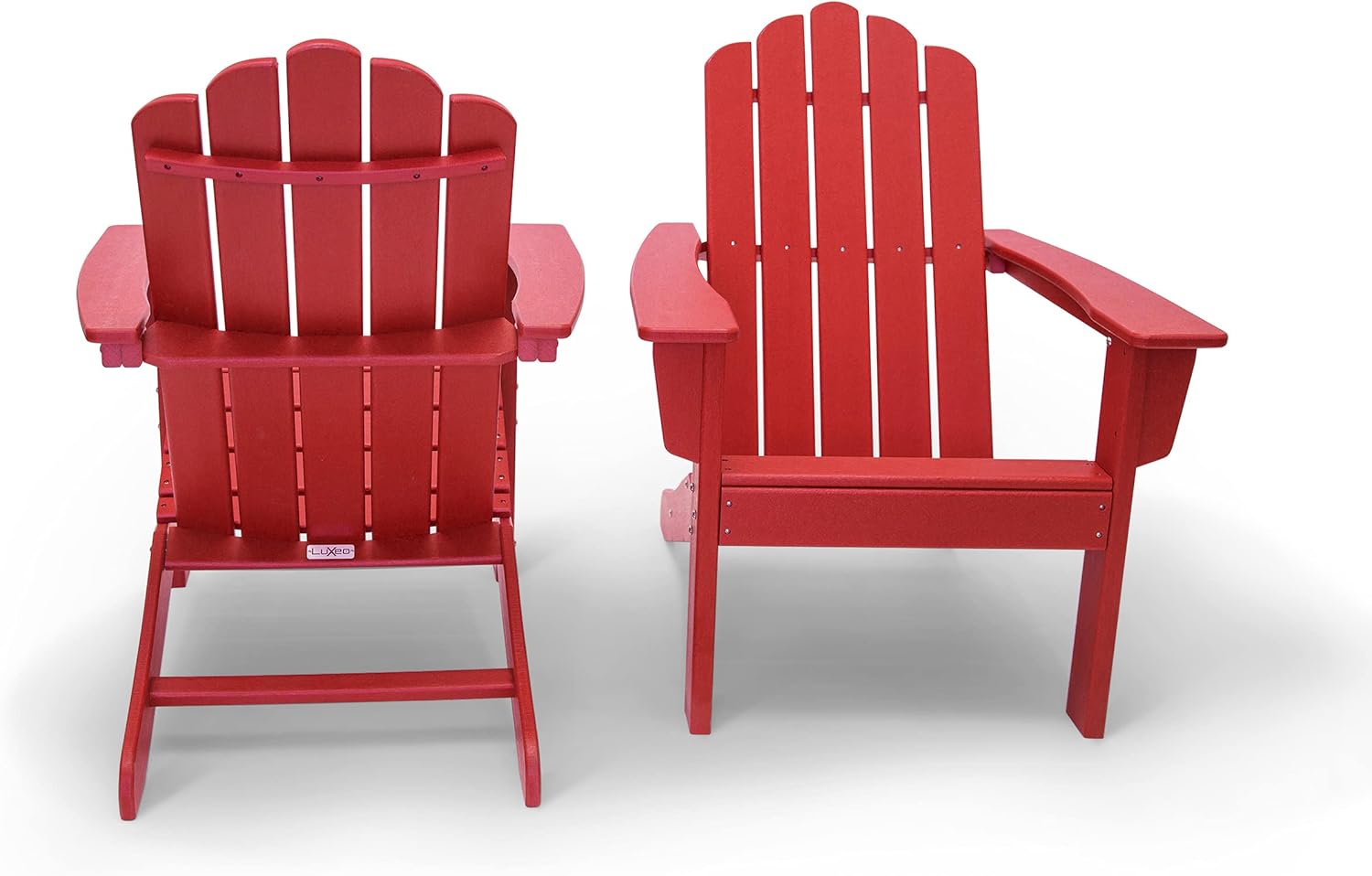 LuXeo LUX-1519-RED2 Marina Adirondack Chair, 2-Pack, Red : Everything Else