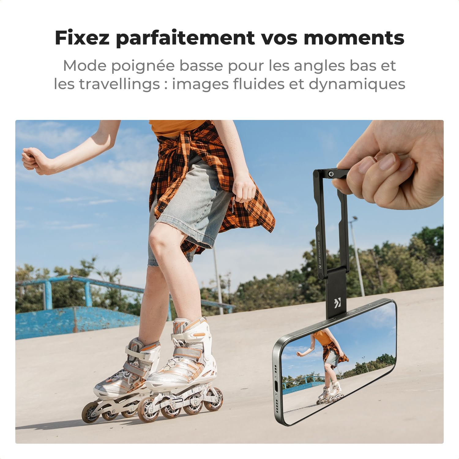 K&F CONCEPT TQ02 Mini Trépied Magnétique, 7mm d'épaisseur, 59g Léger, Perche à Selfie Double Aimant avec Crochet Suspendable, Compatible iPhone 17/16/15/14/13/12 et Appareils Android