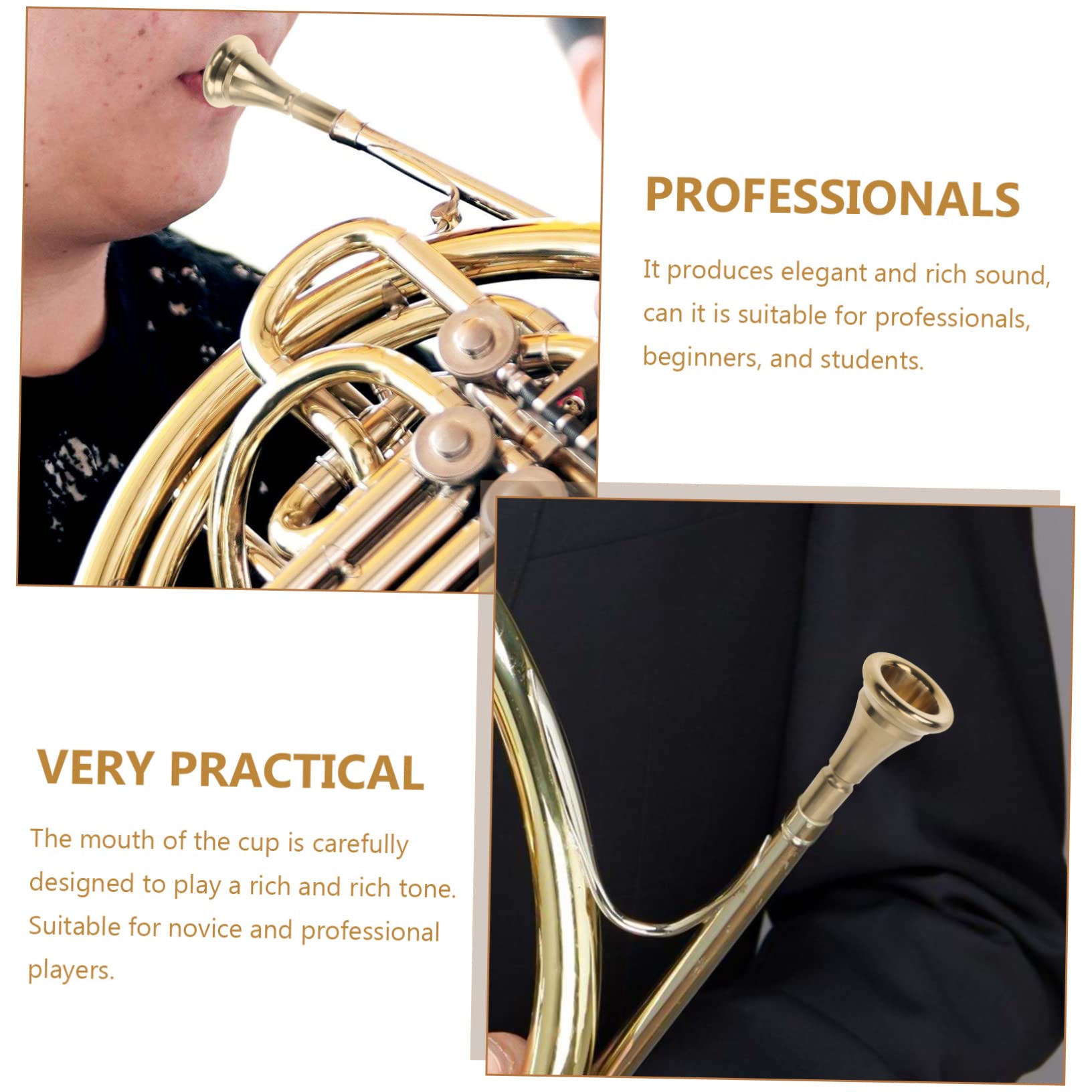 CIMAXIC Horn Mouthpiece for French Horn Smooth Comfortable and for Beginners and Professionals Music Instrument Accessory