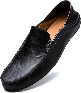 Penny Loafers Men Shoes Slip On Moccasins Driving Shoes Lightweight Flats Leather Casual Boat Shoes Walking Shoes…