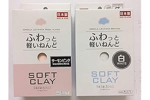 Daiso Clay Cheap: Soft Clay Set (1, White and Salmon Pink)