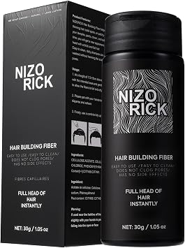 Hair Fibres Dark Brown 30g, Instantly Fuller, Thicker Look, Long Hold, Windproof & Waterproof, Thick Fiber Fill In Thinning and Fine HairDark Brown