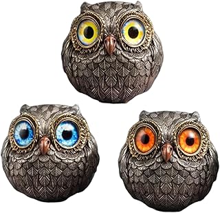 Lucky Owl Guardian-The Wise Watcher of The Felt,Realistic Owl Animal Figurines,Owl Statue Small Sculpture Pocket Accents for Poker Enthusiasts,Mini Owl Statue Home Decor,Energy Lucky Decor Sets