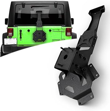 Spare Tire Bracket Fits 2007-2018 Jeep Wrangler JK with OEM Brake Light Mounting Bracket|Brake Light Not Included