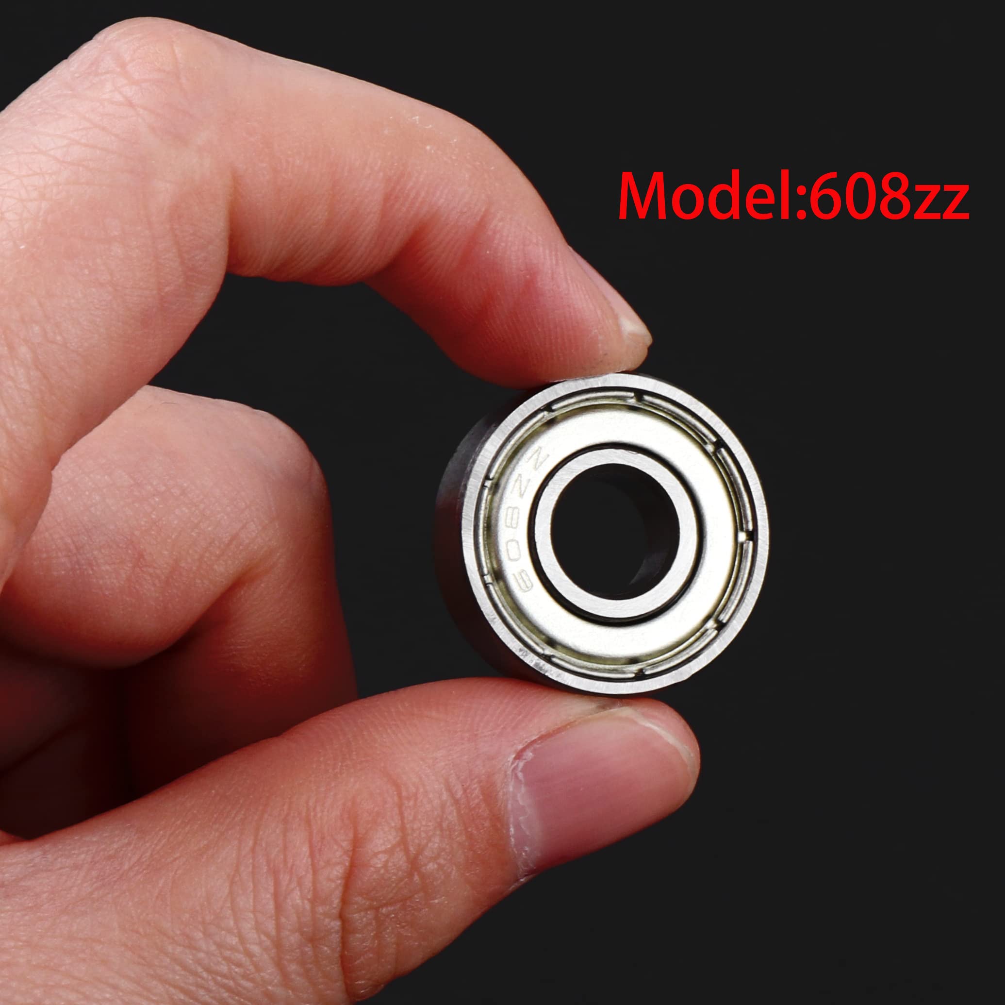 20 Piezas 608zz Rodamientos de Bolas | Dimensiones 8x22x7mm | Miniaturas de Ranura Profunda con Doble blindaje en Metal para Monopatín, Patines en Línea y Scooters