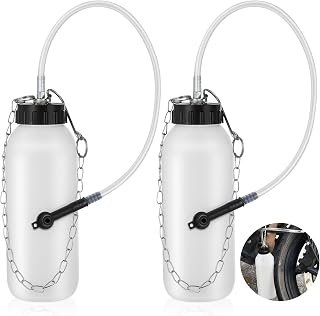 2PCS 1L Brake Bleeder Bottle with 20 Inch Tube and Rubber Connector, One Person Brake Bleeder Bottle Brake Bleeder Kit Suitable for Cars, Motorcycles ATVs and All Brake Systems