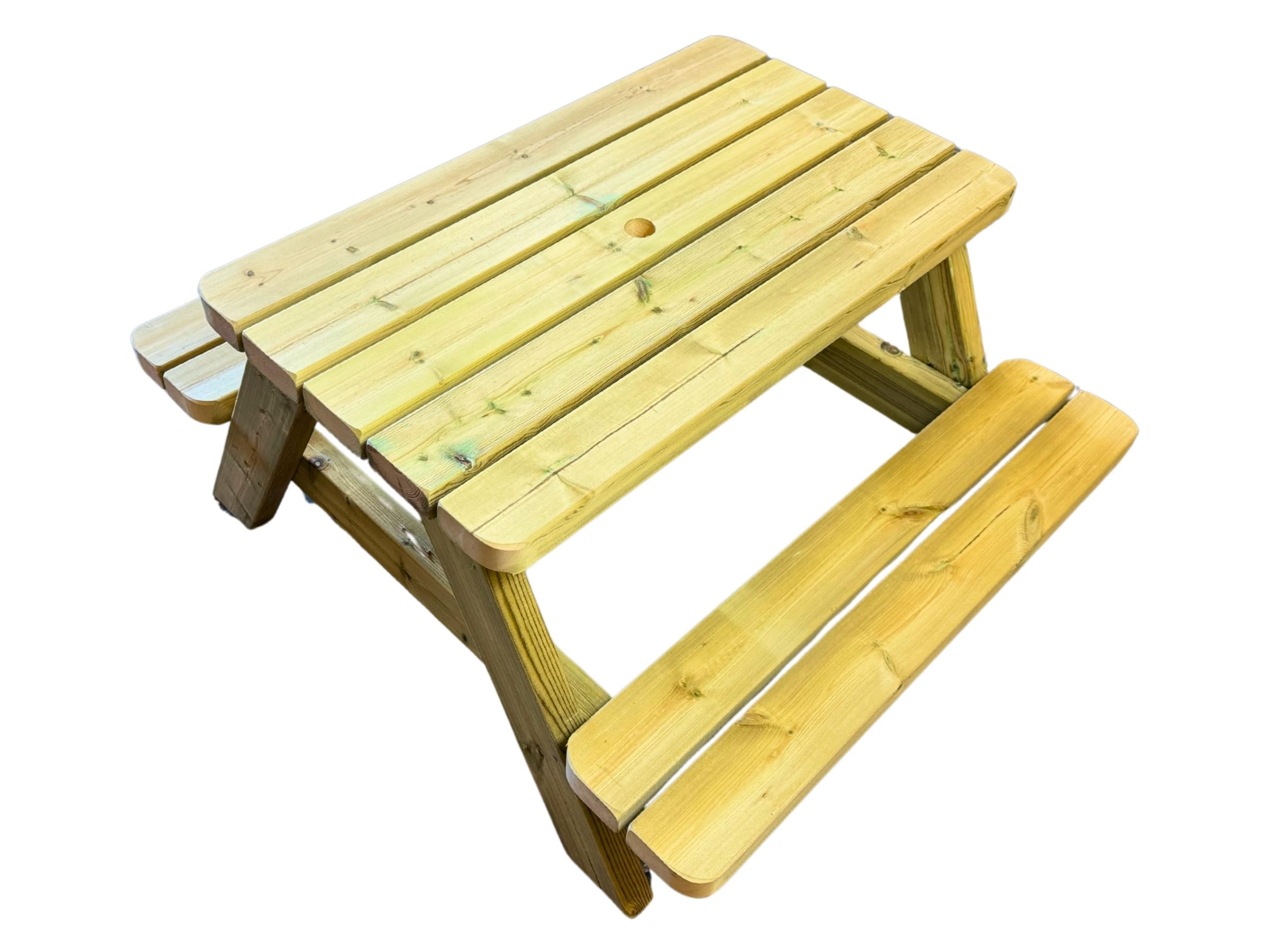 MG Timber Products Kids Wooden Picnic Table, Premium children's Picnic bench (Square)