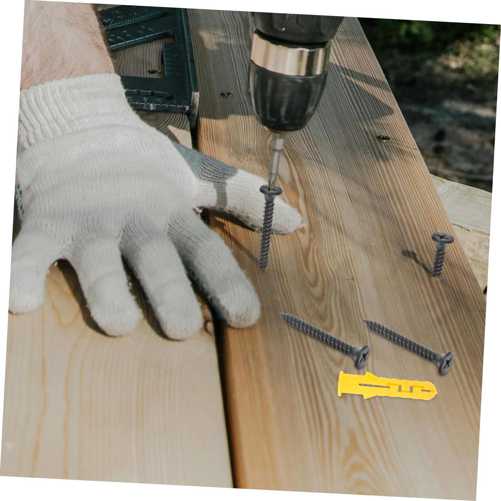 Luxshiny 5 Sätze Wanddübel und Schrauben für Betonwände Gipskartondübel Teiliges mit Bohrer für Einfache Installation und Verbesserte Stabilität