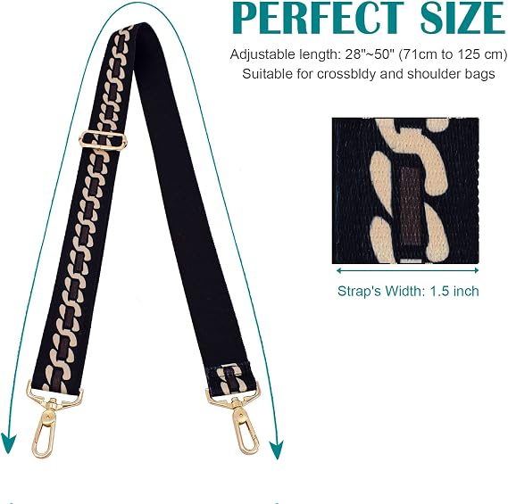 Purse Strap ,Wide Shoulder Strap, Adjustable Replacement Crossbody Bag Straps for Handbag,Crossbody Bags,Shoulder Bags