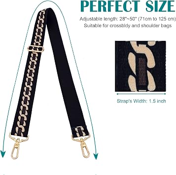 Purse Strap ,Wide Shoulder Strap, Adjustable Replacement Crossbody Bag Straps for Handbag,Crossbody Bags,Shoulder Bags