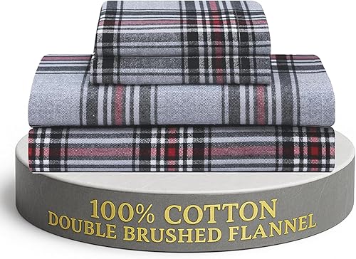 FEATHER & STITCH NEW YORK juego de sábanas de franela de algodón, para colchones altos, sábanas cálidas, acogedoras, ligeras, para invierno