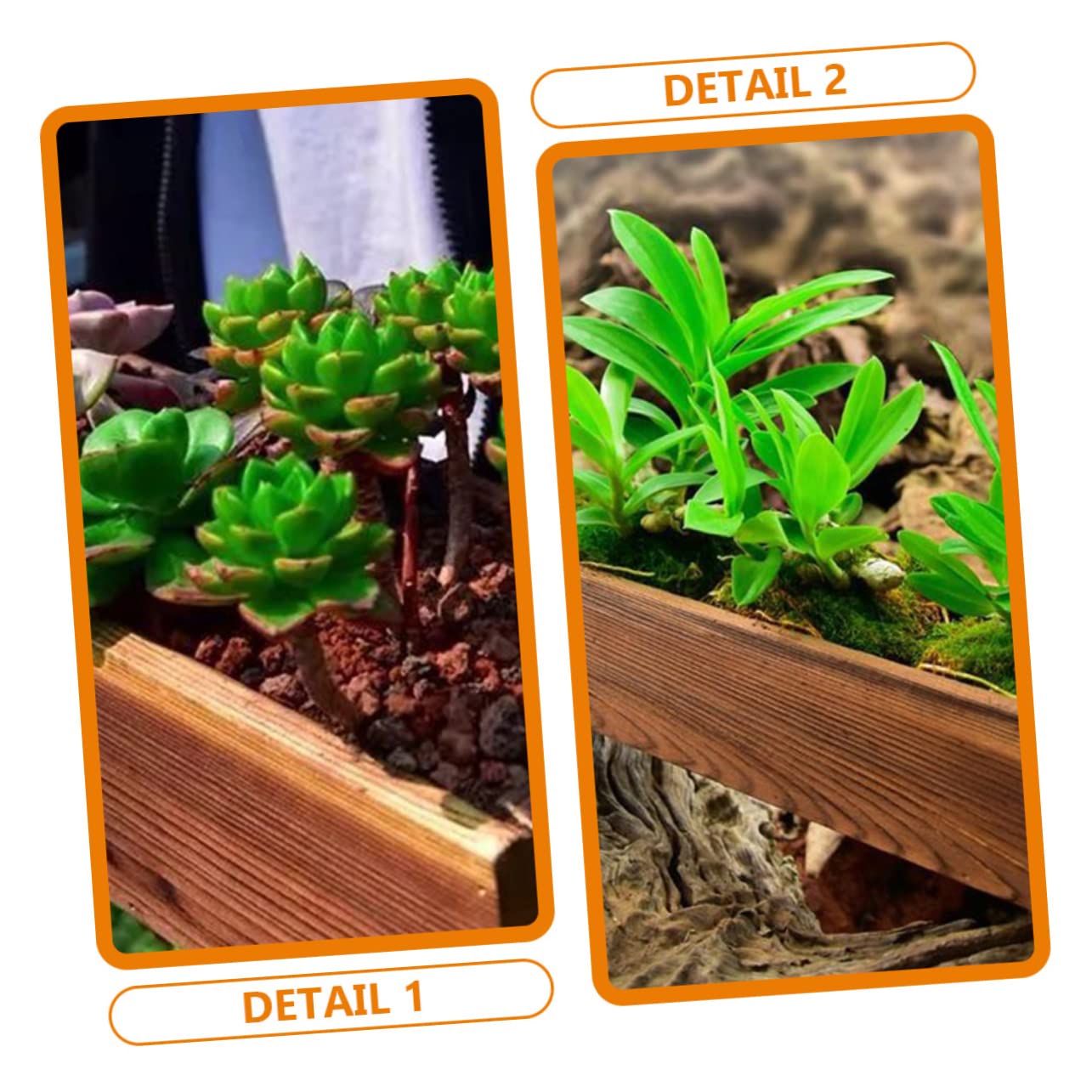 BESPORTBLE Wood Flower Box Flower Pot Indoor Garden Pots Outdoor Cactus Nursery Planter Rectangle Planter Plant Pot Indoor Plant Pots Rectangular Flower Pot Square Wooden The Fence