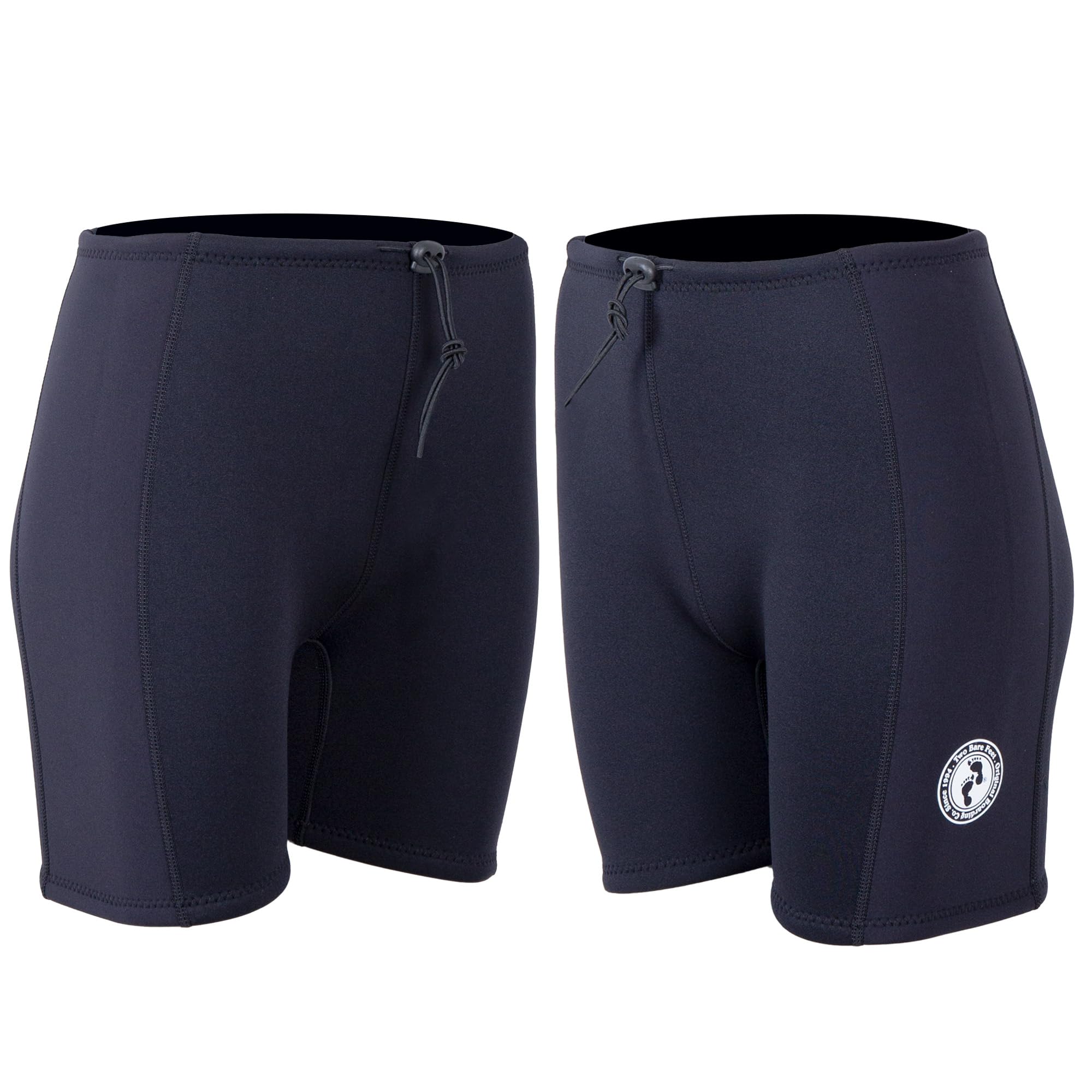 Two Bare Feet Women's 3mm Harmony Wetsuit Shorts - Neoprene Swim, Surf & Paddleboard Shorts for Diving & Watersports - Lightweight & Flexible Fit (Black, XS)