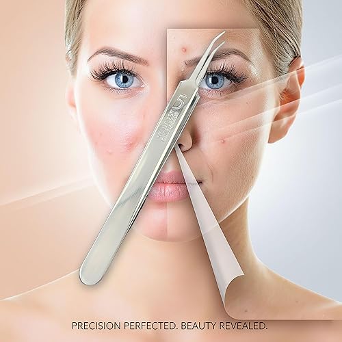 Miniatura 9 de Kit de herramientas para eliminar puntos negros, juego de 11 piezas de extractor de acné de acero inoxidable, pinzas ultra afiladas para eliminación