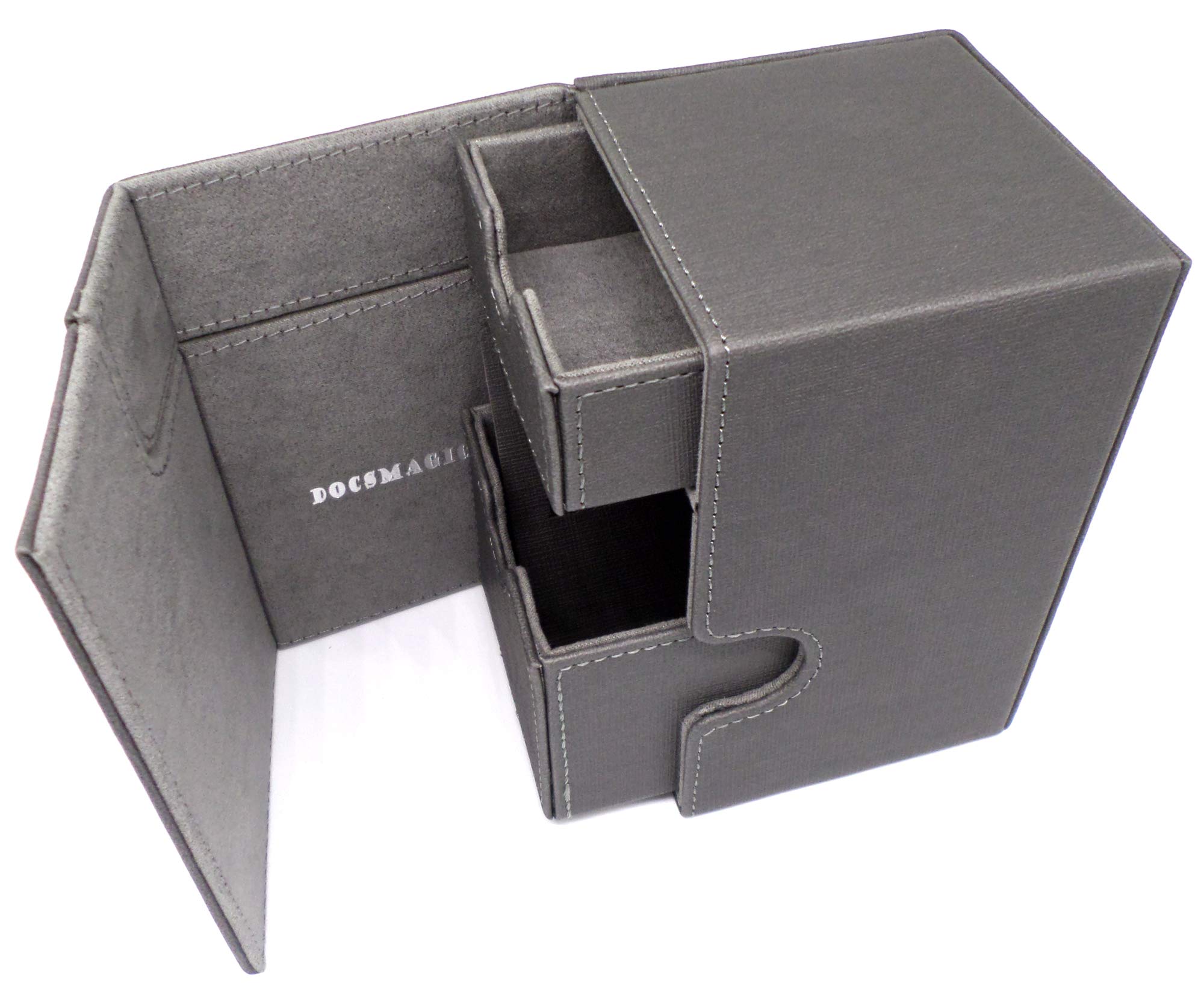docsmagic.de Premium Magnetic Tray Box (80) Black/Red + Deck Divider - MTG PKM YGO - Caja Negra/Roja — view 14