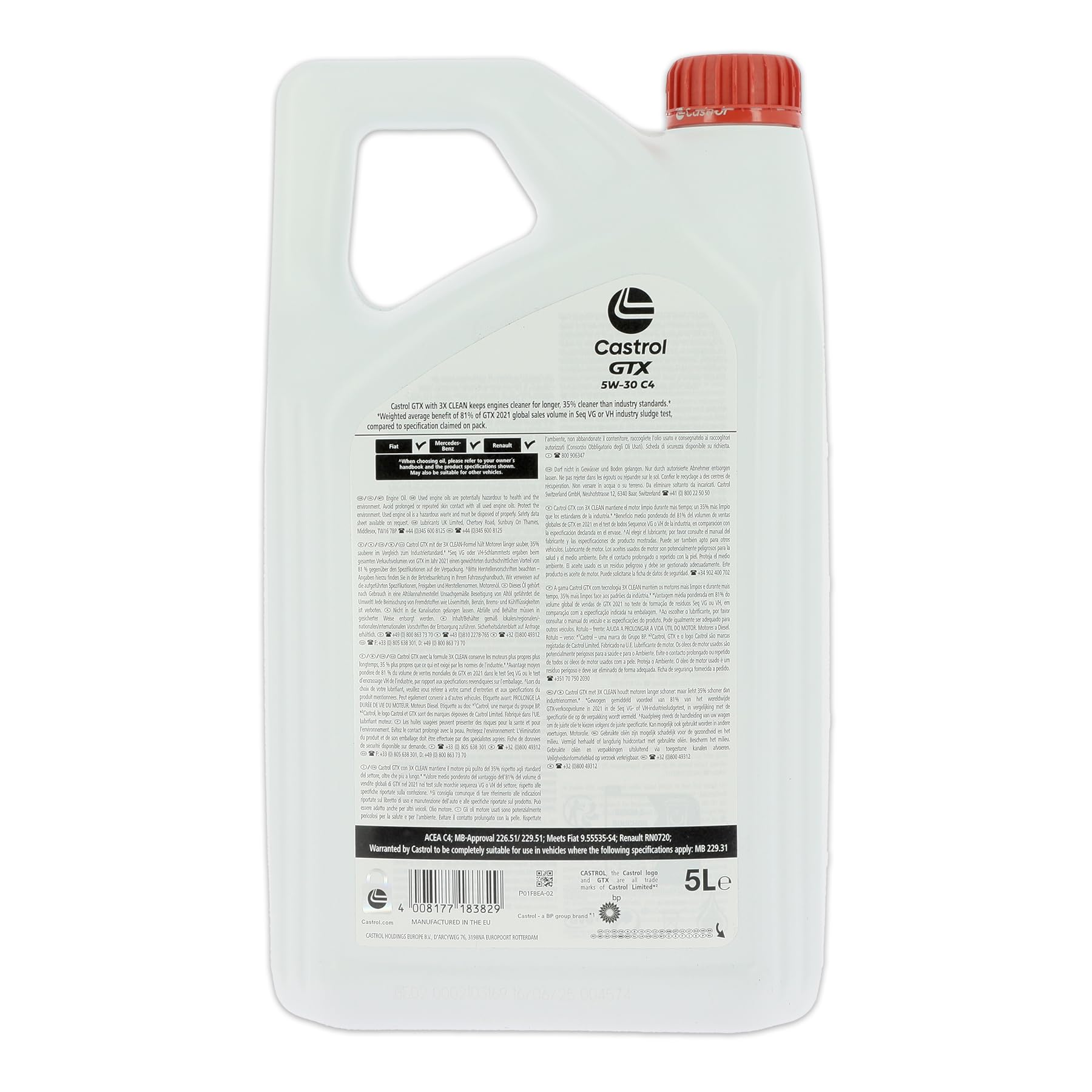 Castrol GTX 5W-30 C4 Motoröl, 5L